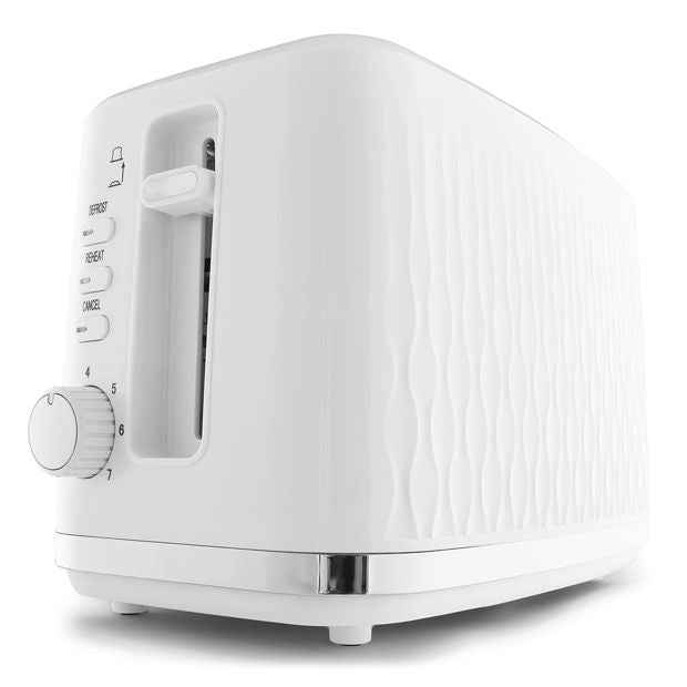 2 Slice Toaster, White - Anko