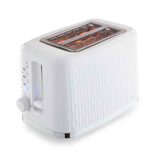 2 Slice Toaster, White - Anko