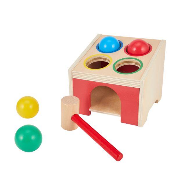 Wooden Hammer Pound Cube, 6 Pieces - Anko