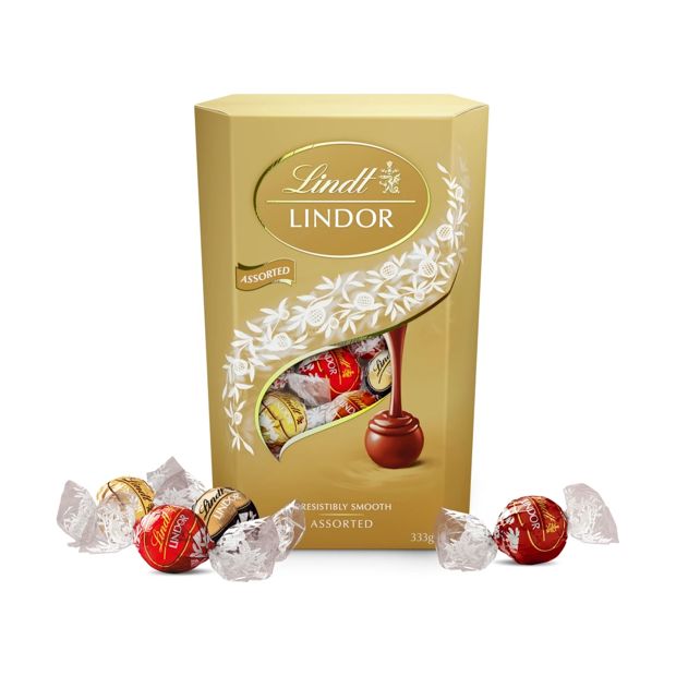 Lindt LINDOR Assorted Chocolate Cornet 333g