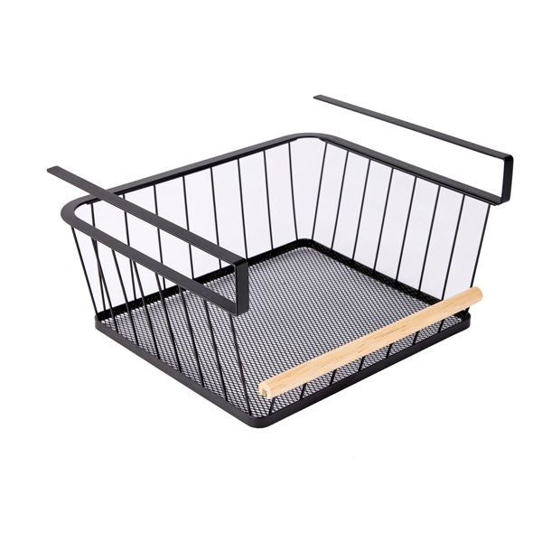 Wire & Wood Undershelf Basket - Anko