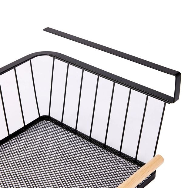 Wire & Wood Undershelf Basket - Anko