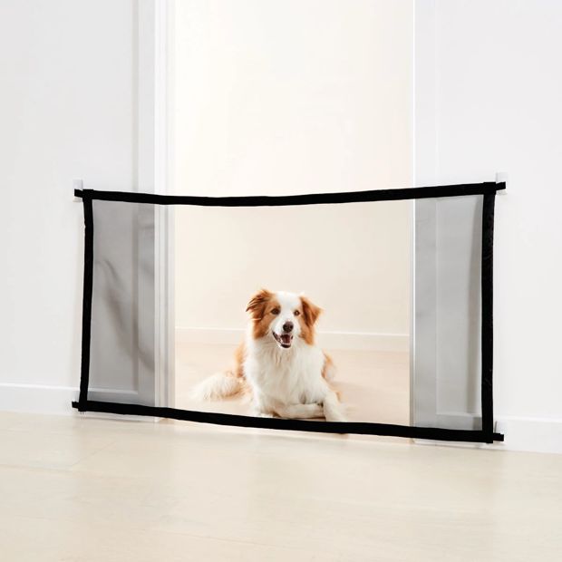 Portable Pet Mesh Barrier for Doorways and Stairs