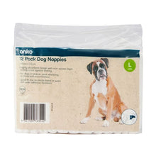 12 Pack Dog Nappies, Large - Anko