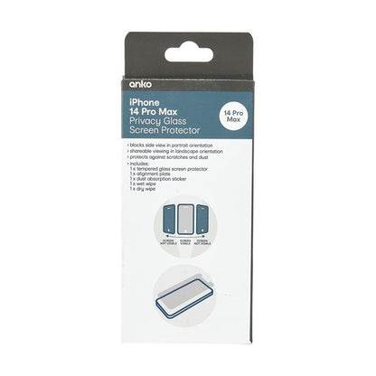 iPhone 14 Pro Max Protect Hard Privacy Glass - Anko