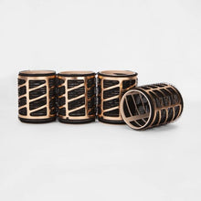 4 Pack Thermal Blow Dry Rollers - Large, Black and Gold Look