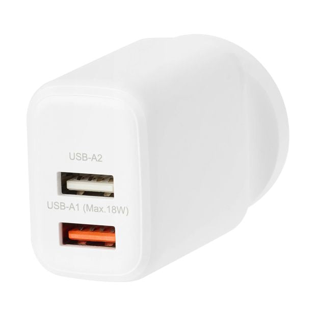 28.5W Dual USB-A Wall Charger - Anko