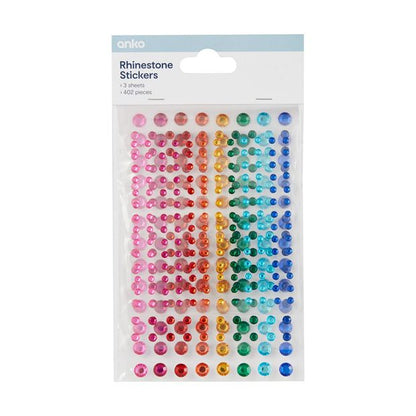 Rhinestone Stickers, 402 Pieces - Anko