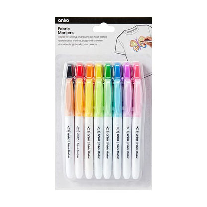 Fabric Markers, 16 Pack - Anko