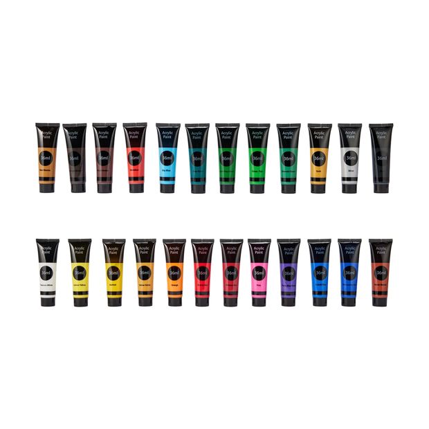 Acrylic Paint Set, 24 Pack - Anko