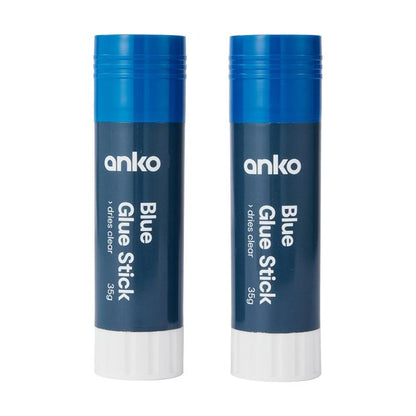 Blue Glue Sticks, 2 Pack - Anko
