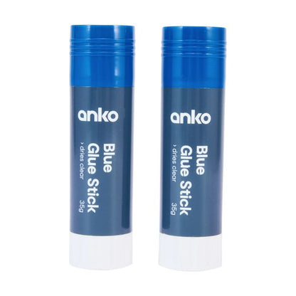 Blue Glue Sticks, 2 Pack - Anko