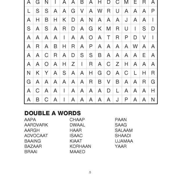 Large Print Bumper Word Search
