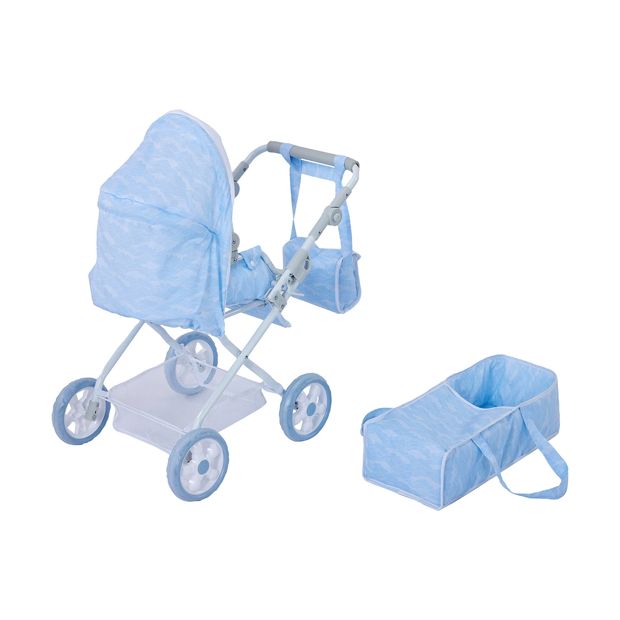 Deluxe Toy Pram & Bag, 4 Piece  Set - Anko