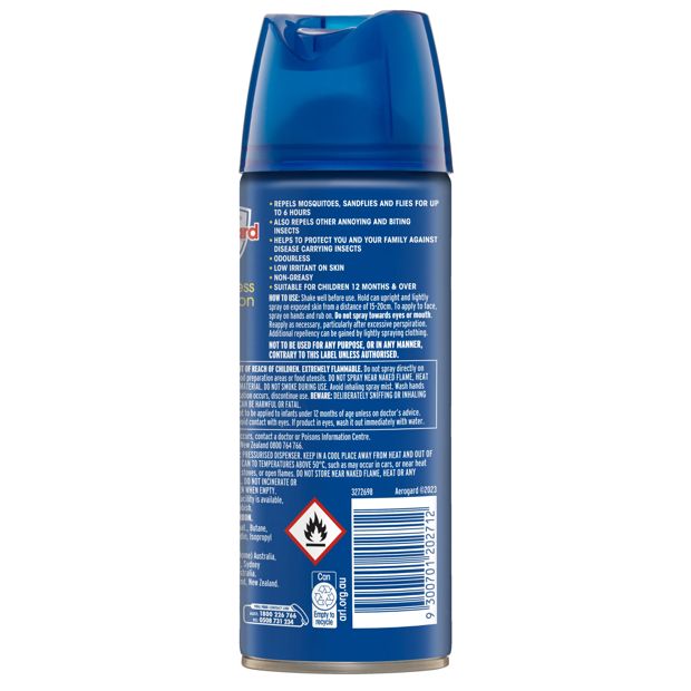 Aerogard Body Odourless Protection Insect Repellent Aerosol Spray 300g