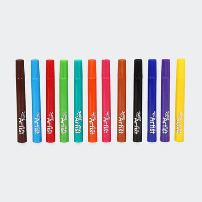 Junior Artist Jumbo Marker Pens, 12 Pack - Anko
