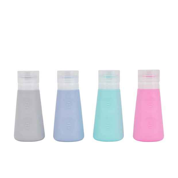 4 Pack Travel Solutions Silicone Bottles