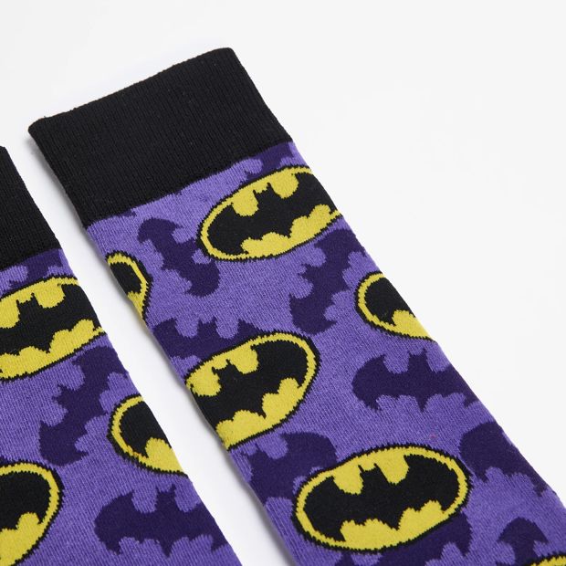 Retro Batman Logo Crew Socks - Swag