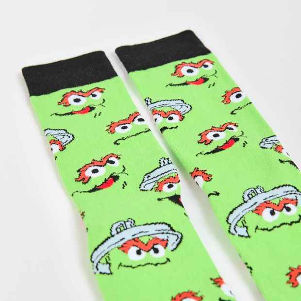 Oscar the Grouch Licensed Crew Socks - Swag