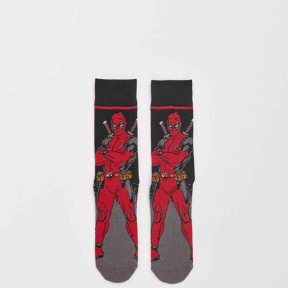 Graphic Print Crew Socks - Cotton Blend
