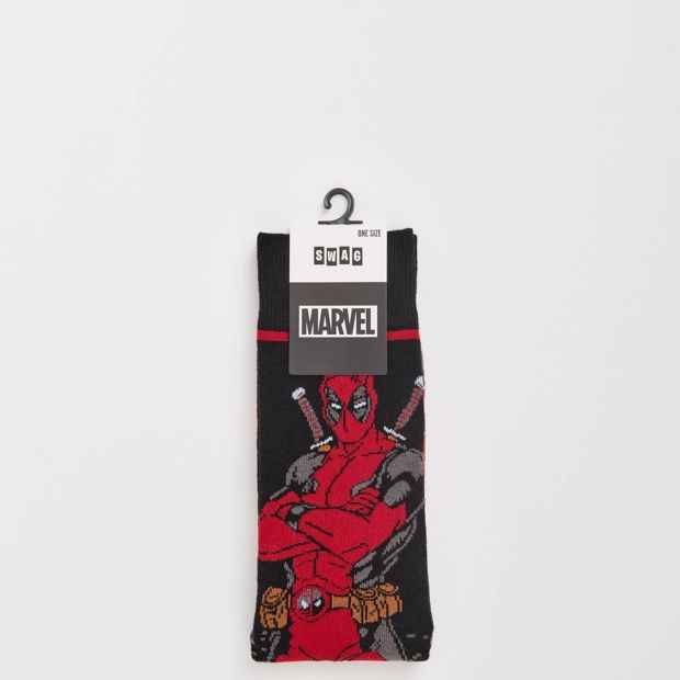 Graphic Print Crew Socks - Cotton Blend