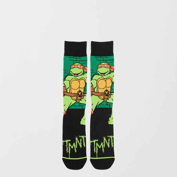 Graphic Print Crew Socks - Cotton Blend