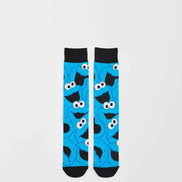 Character Print Crew Socks - Cotton Blend