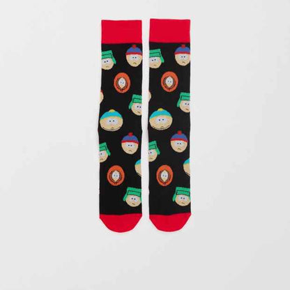 Character Print Crew Socks - Cotton Blend