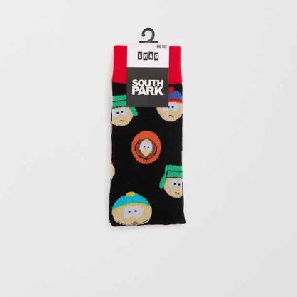 Character Print Crew Socks - Cotton Blend