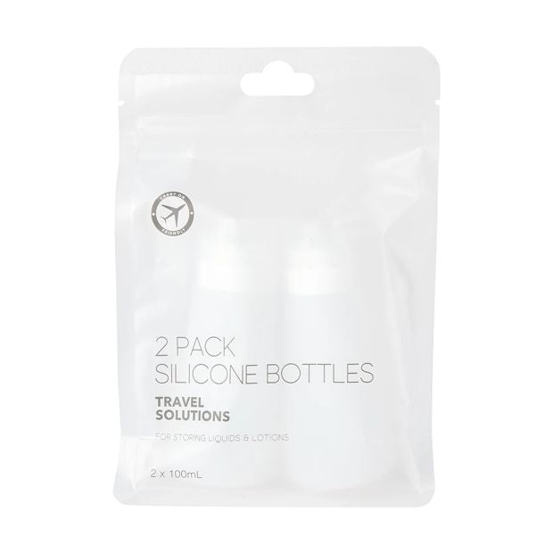 2 Pack Travel Solutions Silicone Bottles