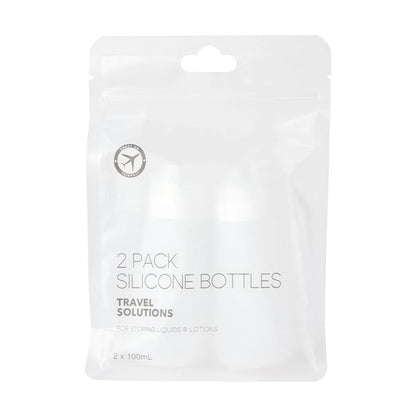 2 Pack Travel Solutions Silicone Bottles