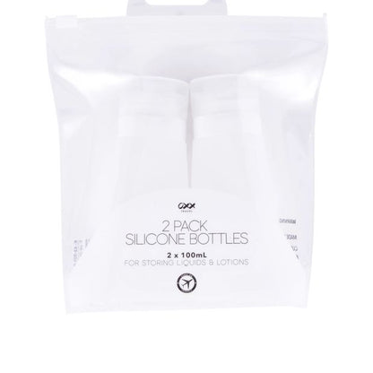 2 Pack Travel Solutions Silicone Bottles