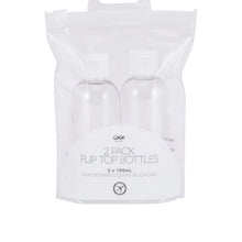 2 Pack Travel Solutions Flip Top Bottles
