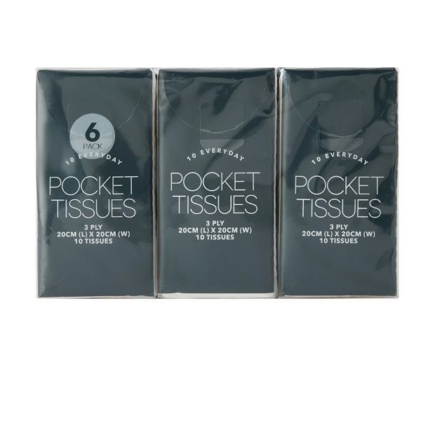 6 Pack Everyday Pocket Tissues