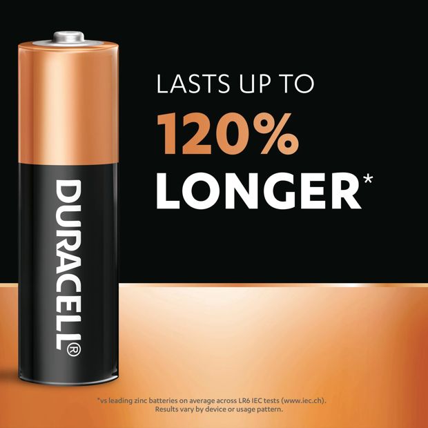 Duracell Coppertop AA 1.5V Alkaline Batteries - 12 Pack