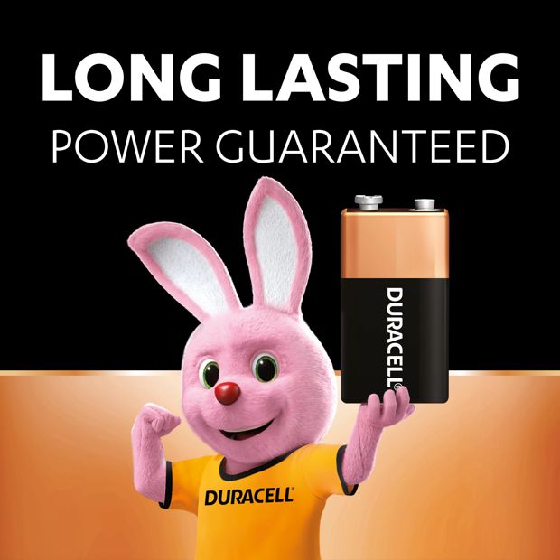 Duracell Coppertop 9V Alkaline Batteries - 2 Pack