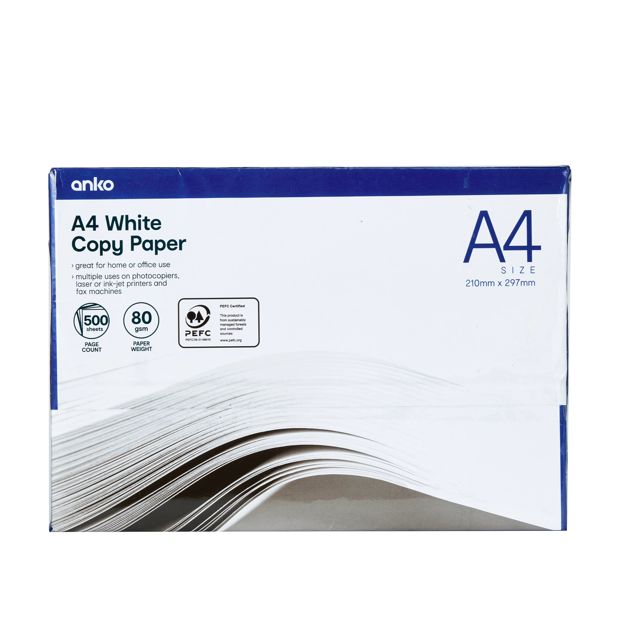 Multi Purpose Quality Copy Paper 500 Sheets - Anko