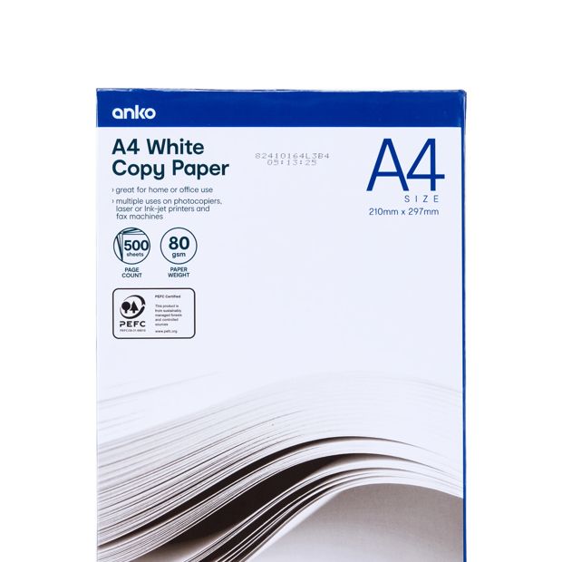 Multi Purpose Quality Copy Paper 500 Sheets - Anko