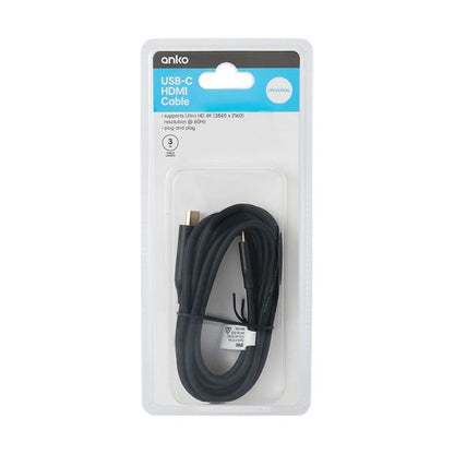 USB Type C to HDMI Cable - Anko