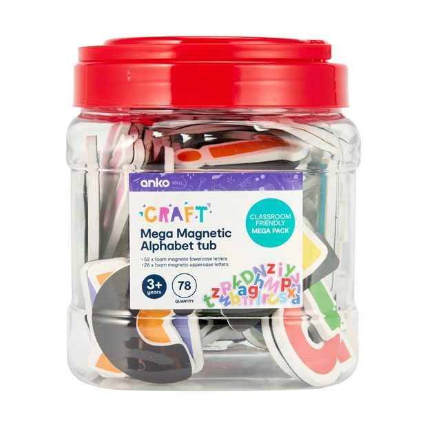 Magnetic Alphabet Letters Tub, 78 Pieces