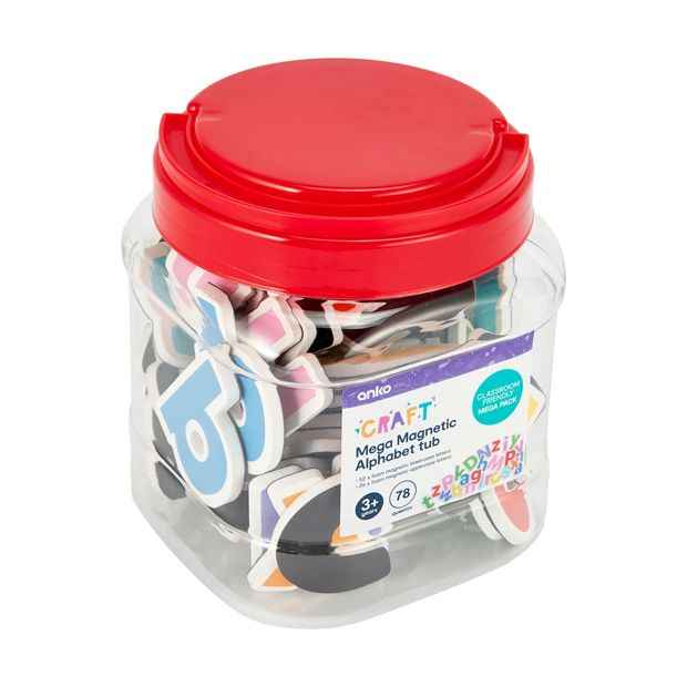 Magnetic Alphabet Letters Tub, 78 Pieces
