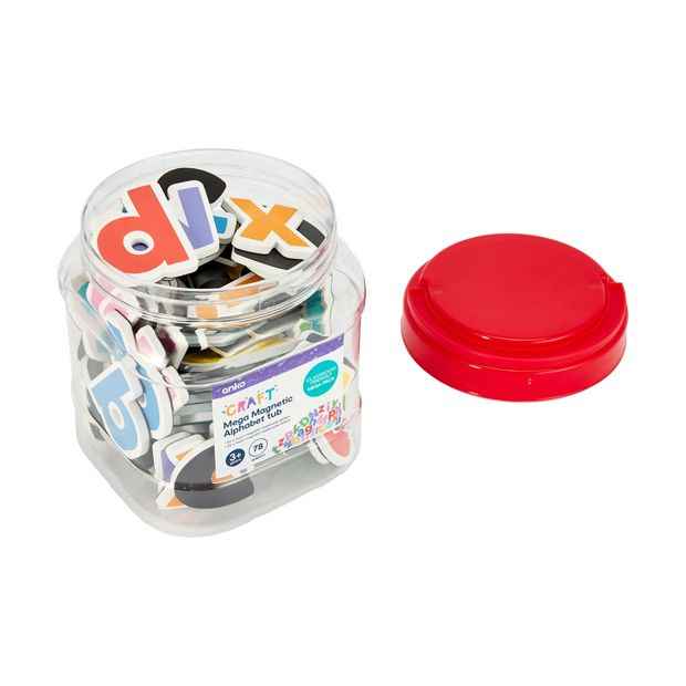 Magnetic Alphabet Letters Tub, 78 Pieces