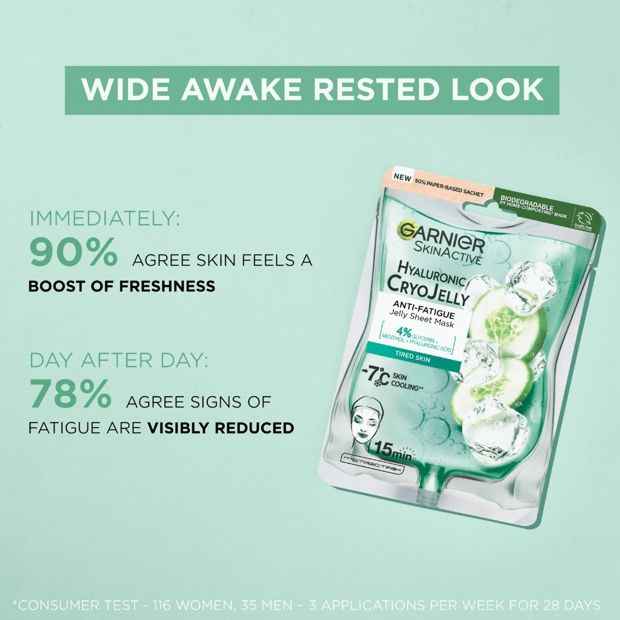 Garner SkinActive Anti-Fatigue Jelly Sheet Mask 27g - Hyaluronic CryoJelly