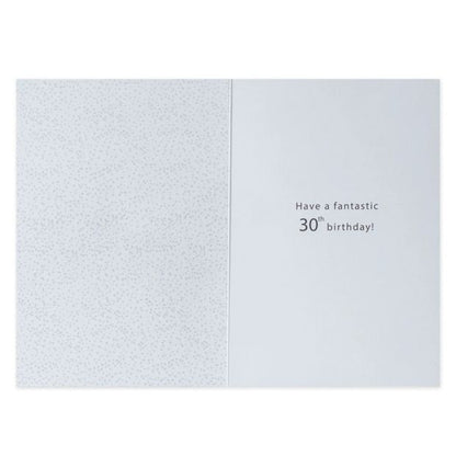 Connections from Hallmark 30th Birthday Card - Silver Stars and Dots