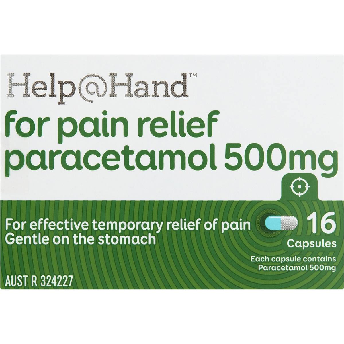 Help@Hand For Pain Relief Paracetamol 500mg Capsules 16 pack