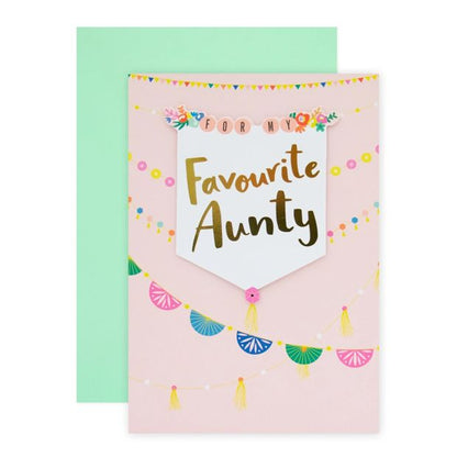 Connections from Hallmark Birthday Card For Aunty - Colourful Bunting