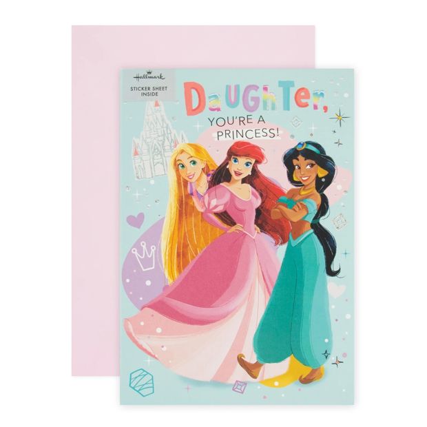 Hallmark Daughter Birthday Card - 3 Disney Princesses