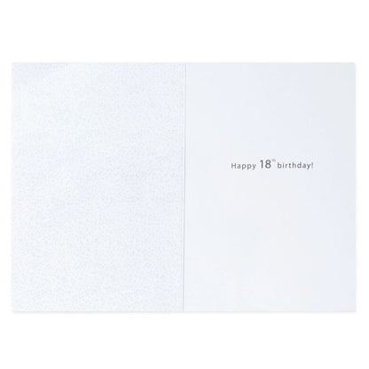 Connections from Hallmark 18th Birthday Card - Silver Stars and Balloon