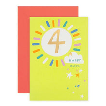 Connections from Hallmark 4th Birthday Card - Happy Days