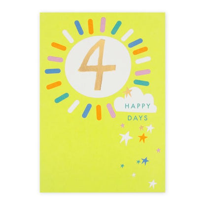 Connections from Hallmark 4th Birthday Card - Happy Days